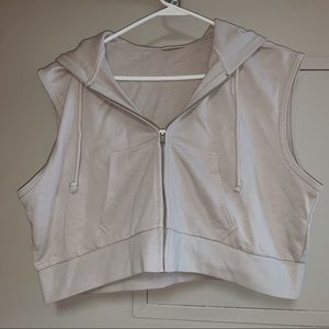 BEIGE/tan cropped jacket size large